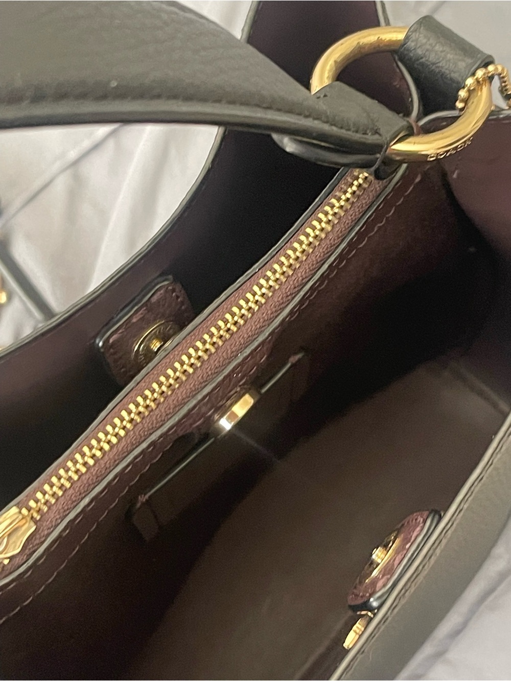 Coach black bucket bag leather - Picture 4 of 5